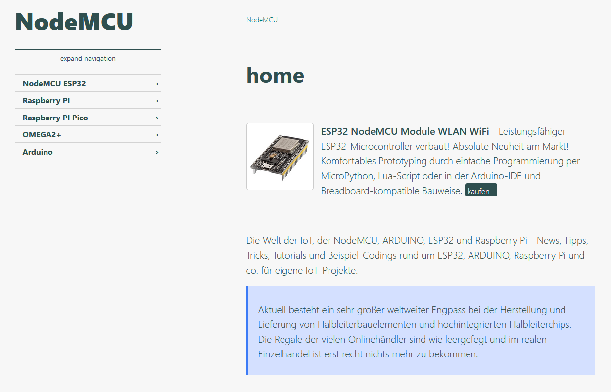 Affiliate Einblendung im CMS Typemill