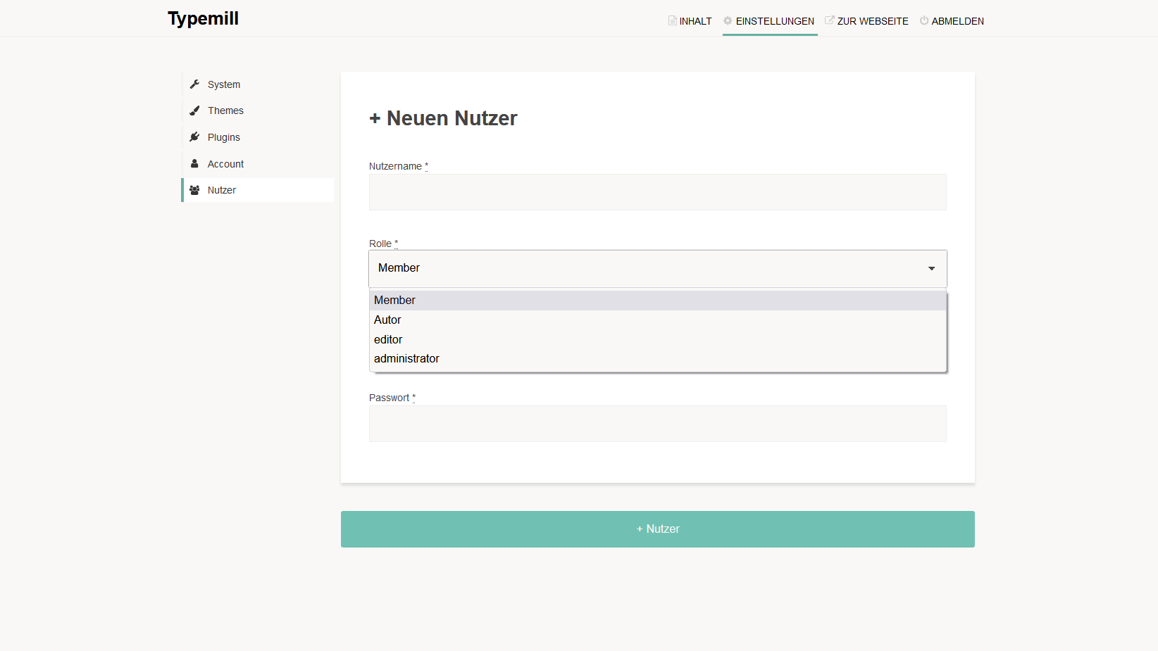 Typemill Multiuserfähig